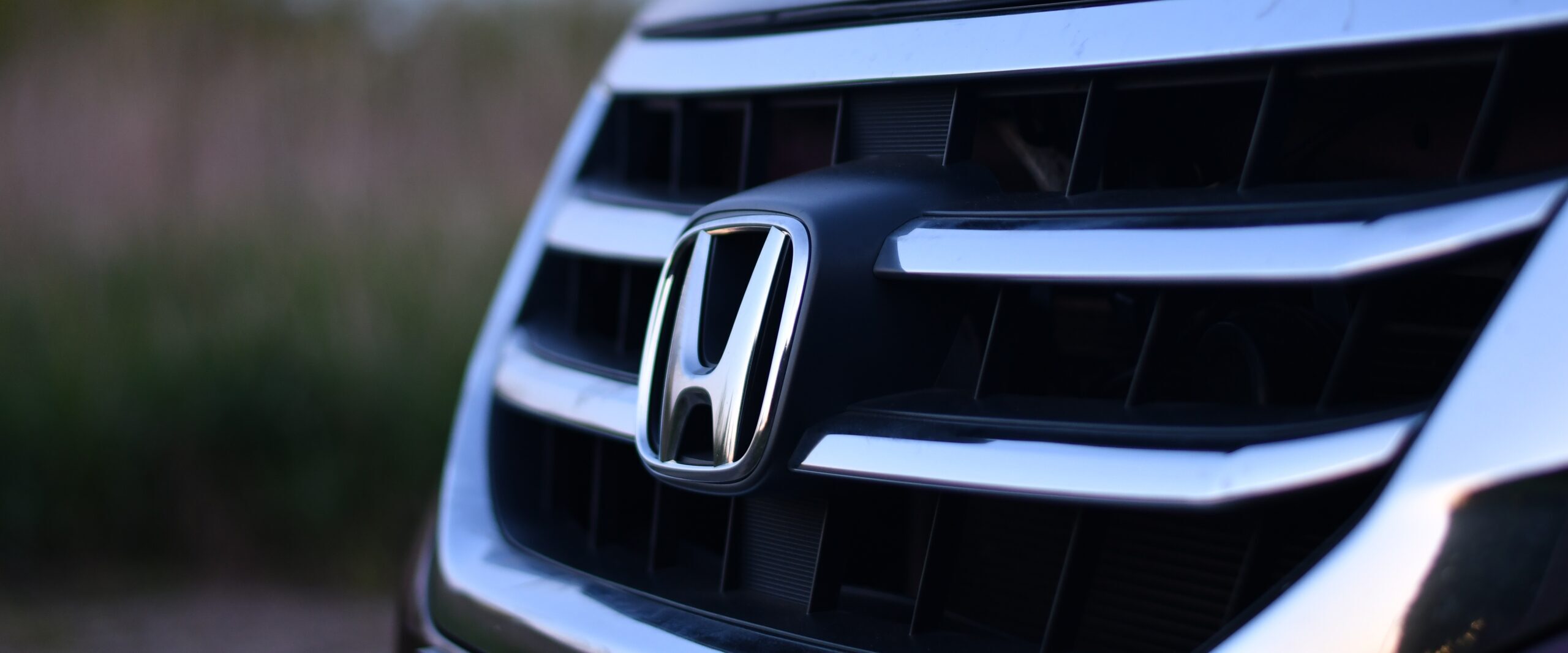 Close up view of Honda logo