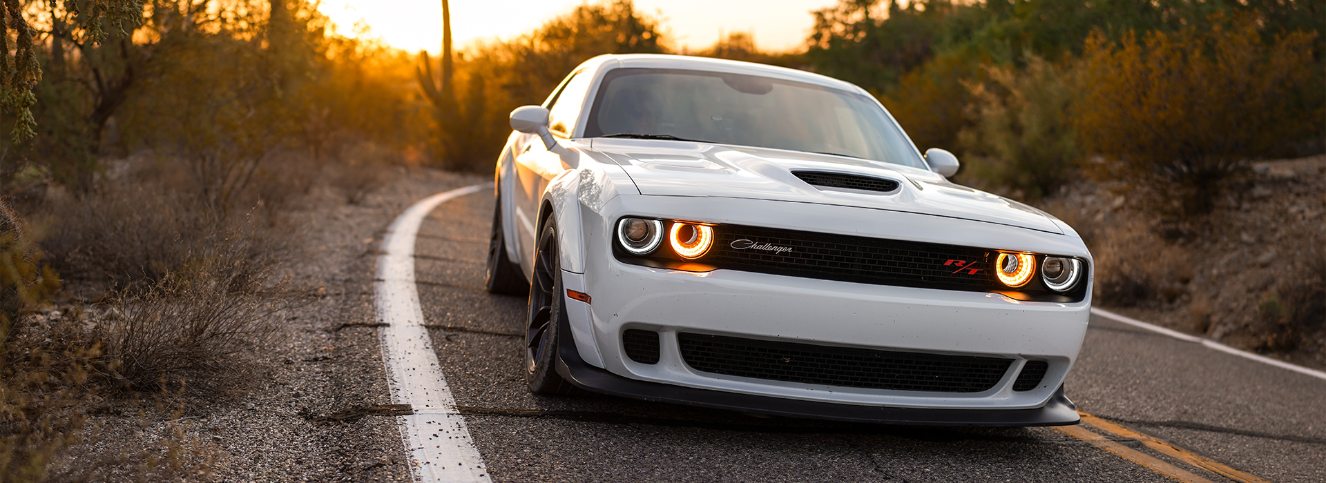 Dodge Challenger on the road
