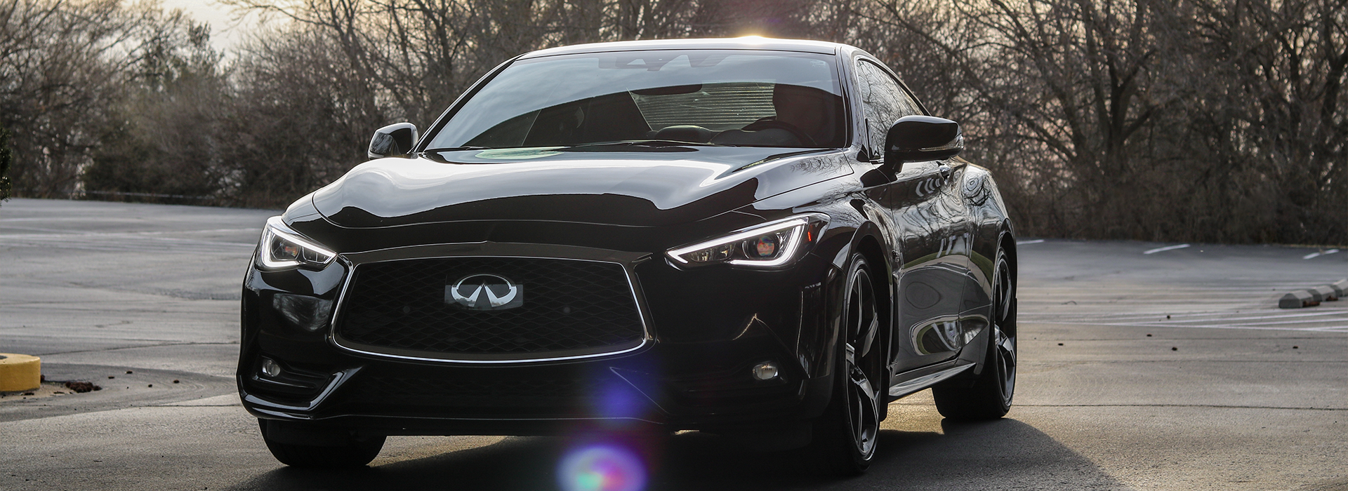 Infiniti logo on the front of a car