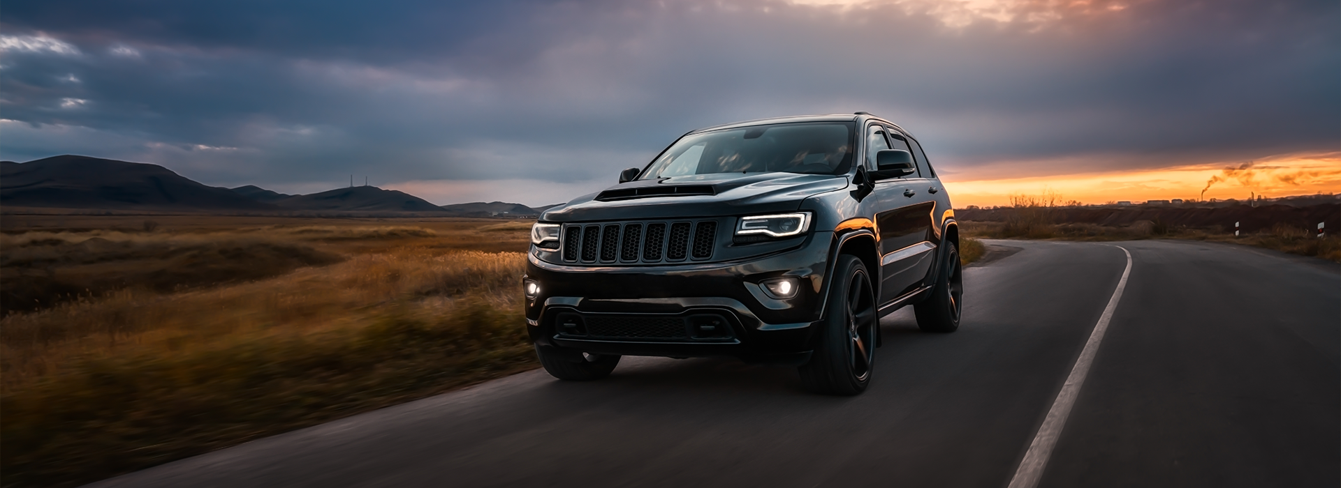 Jeep Grand Cherokee on the road