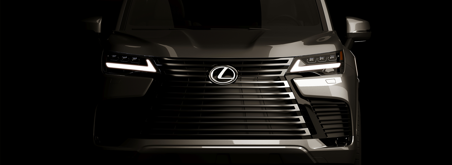 Lexus logo on the front of an SUV